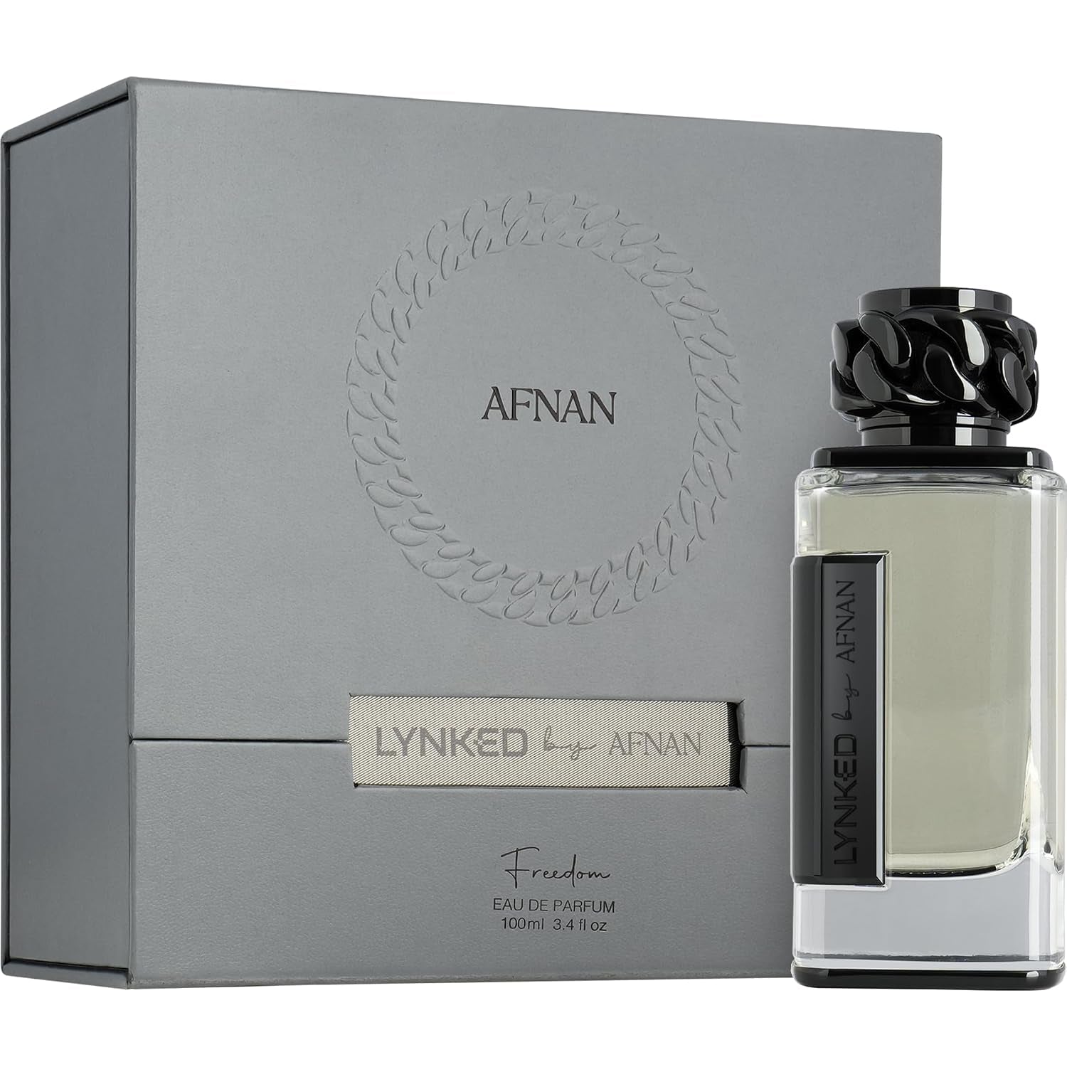 Lynked Freedom (Black) for Men Eau De Parfum, 3.4 Fl. Oz