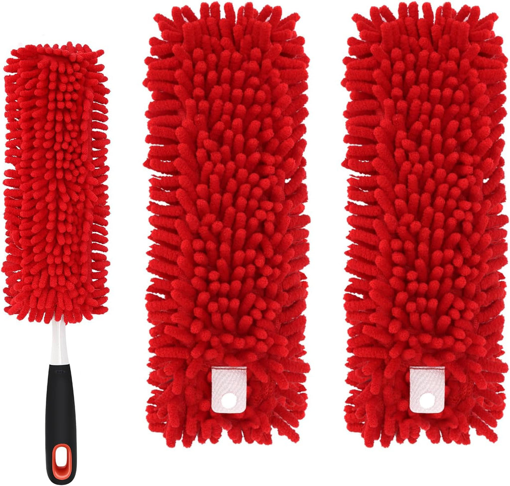 Reusable Duster Refills Compatible with OXO & for MR.SIGA Duster | Washable Microfiber Dusters Refill for OXO Good Grips Extendable Duster for Cleaning, 2 Pack (Handle Is Not Included)