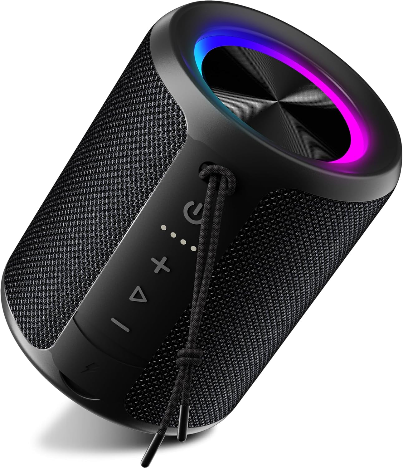 Portable Bluetooth Speaker, IPX7 Waterproof Wireless Speaker with 20W Loud Stereo Sound, 15H Playtime & Beat-Synced RGB Light, Small Outdoor Speaker for Shower, Pool, Beach, Hiking and Gifts