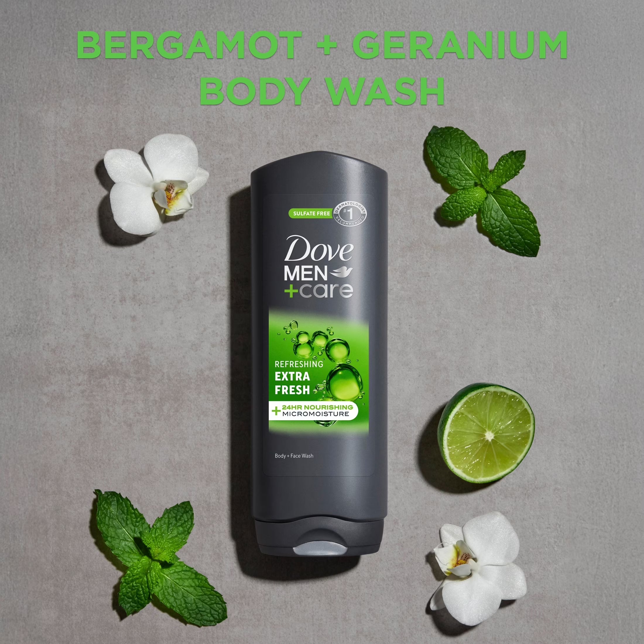 Body and Face Wash Body Wash for Men Refreshing Extra Fresh with 24-Hour Nourishing Micromoisture Technology, 18 Fl Oz