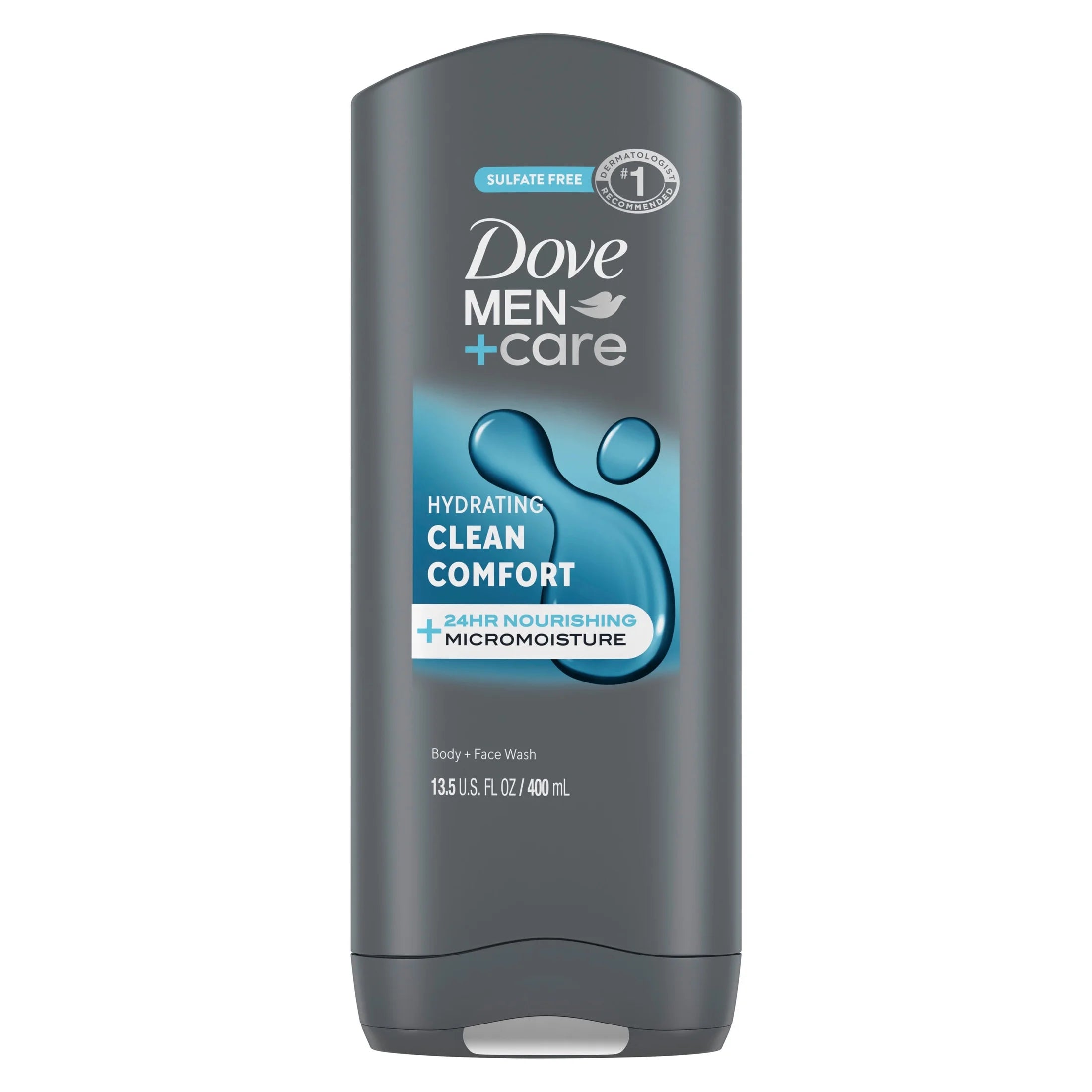 Body and Face Wash Body Wash for Men Hydrating Clean Comfort with 24-Hour Nourishing Micromoisture Technology ,13.5 Fl Oz