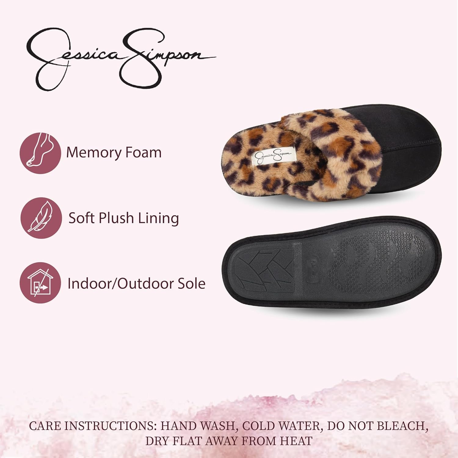 Womens Comfy Faux Fur House Slipper Scuff Memory Foam Slip on Anti-Skid Soleslipper