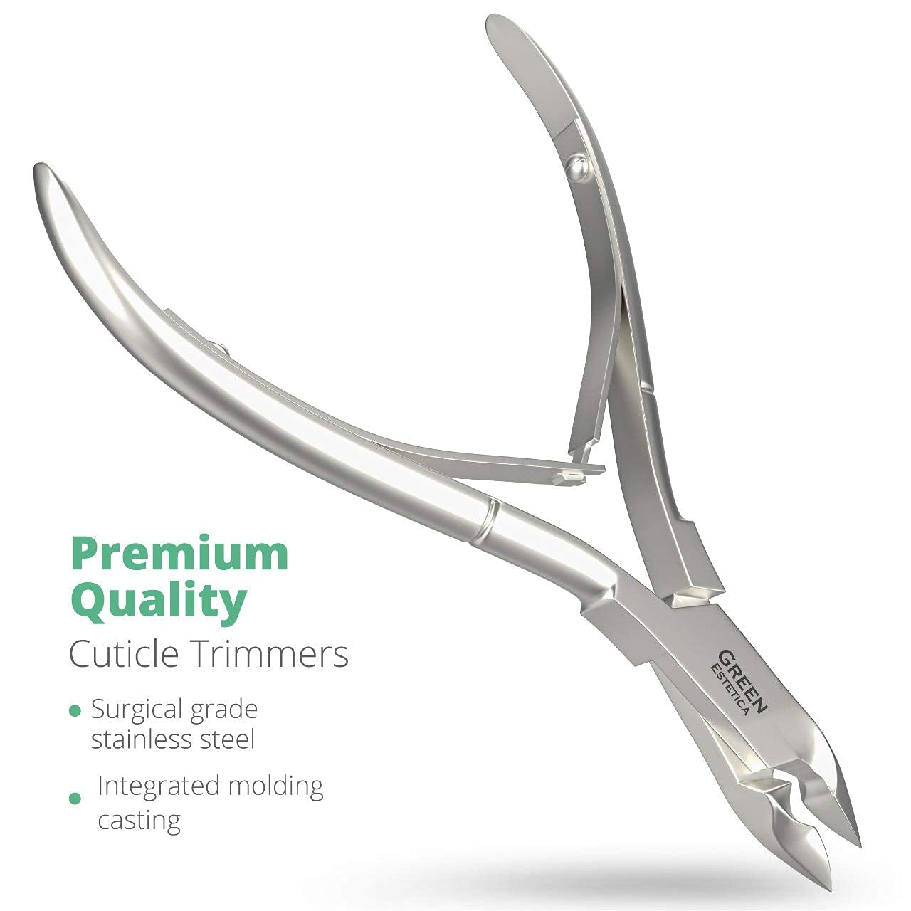 Professional Cuticle Trimmer & Nippers, Stainless Steel Nail Care Tool | Sharp Blades, Cuticle Pusher, Double Spring, Cuticle Nippers, Nail Care Tool