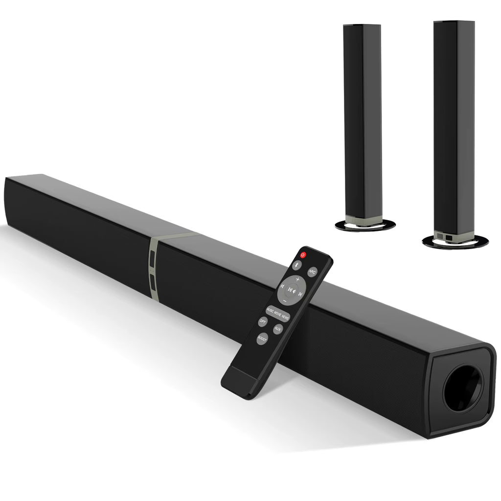 KY2020D Home Theater System Speaker Soundbar Surround Sound Wireless Sound Bars for TV with ARC/OPT/BT/AUX Connections