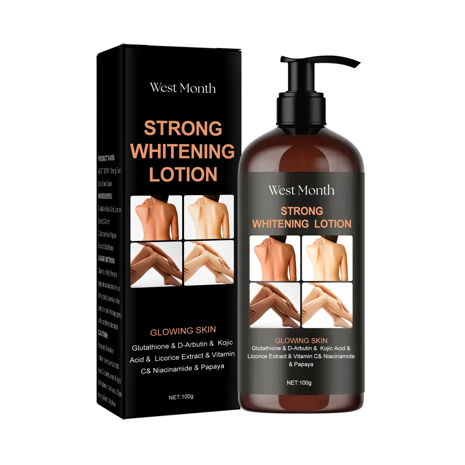 West&Month Brightening Body Lotion Moisturizing, Brightening, Brightening and Repairing Body Lotion