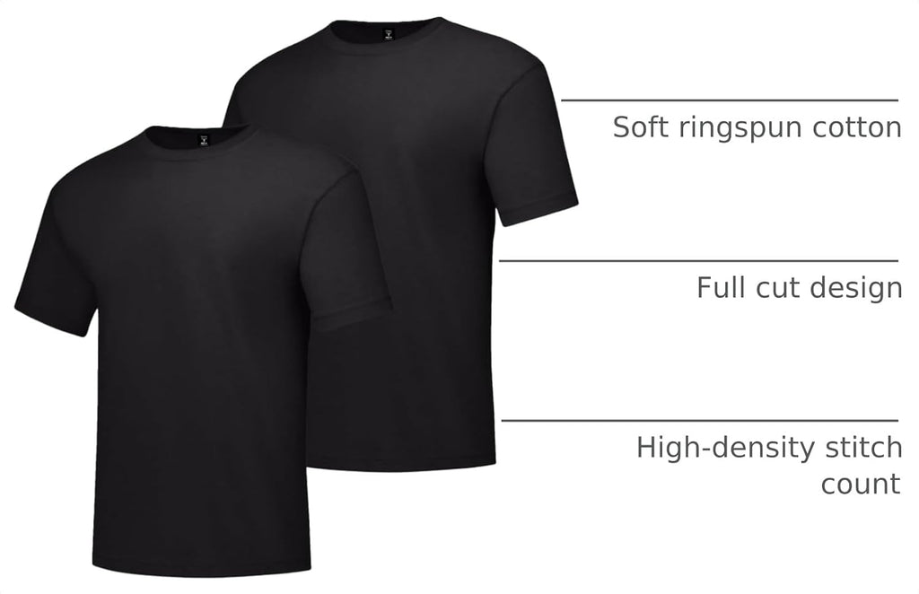 Men'S Beefy-T T-Shirt, Heavyweight Cotton T-Shirts for Men, 1 or 2 Pack, Men'S Tees (Tall