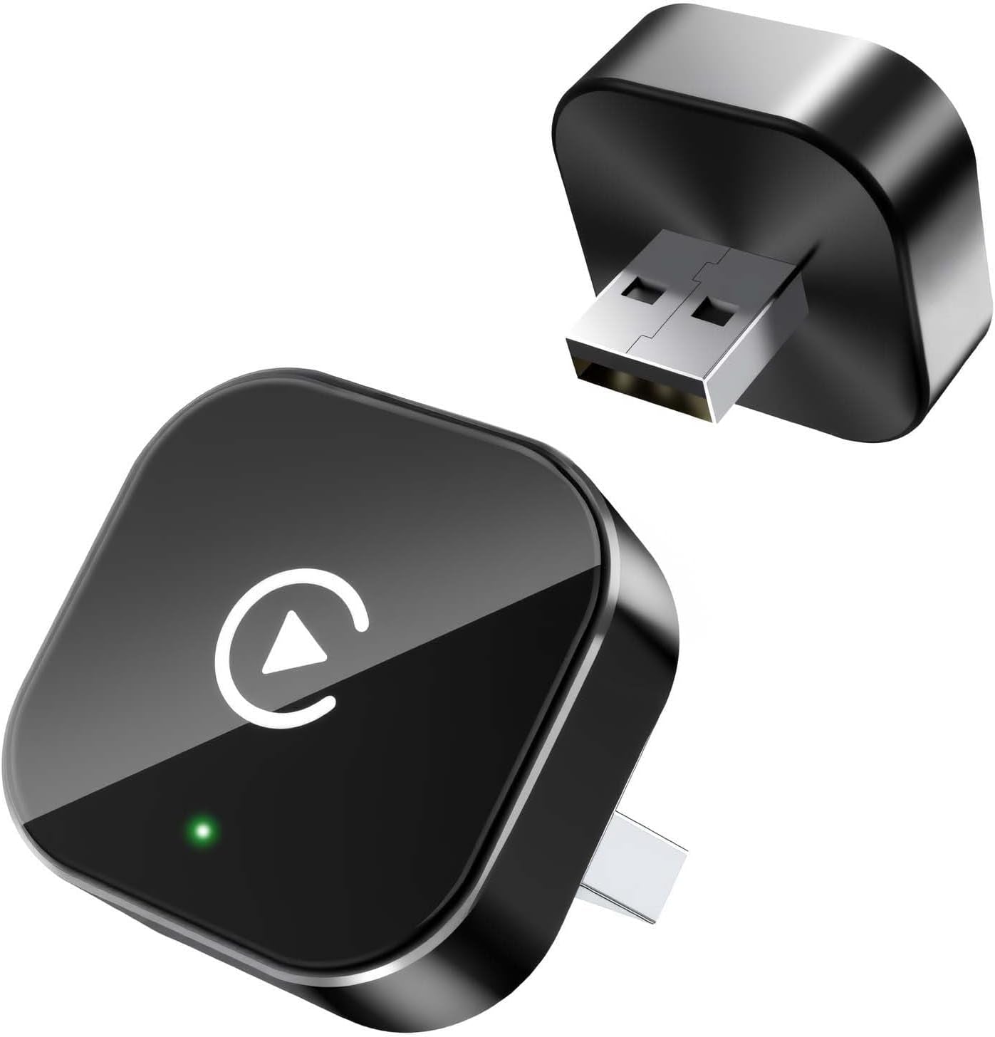 Wireless Carplay Adapter for Apple Iphone & Android, 2-In-1 | Fast Auto-Connect, Stable Connection, Mini Size Plug，Apple Iphone & Android, 2-In-1 Adapter, Convert Wired to Wireless Dongle