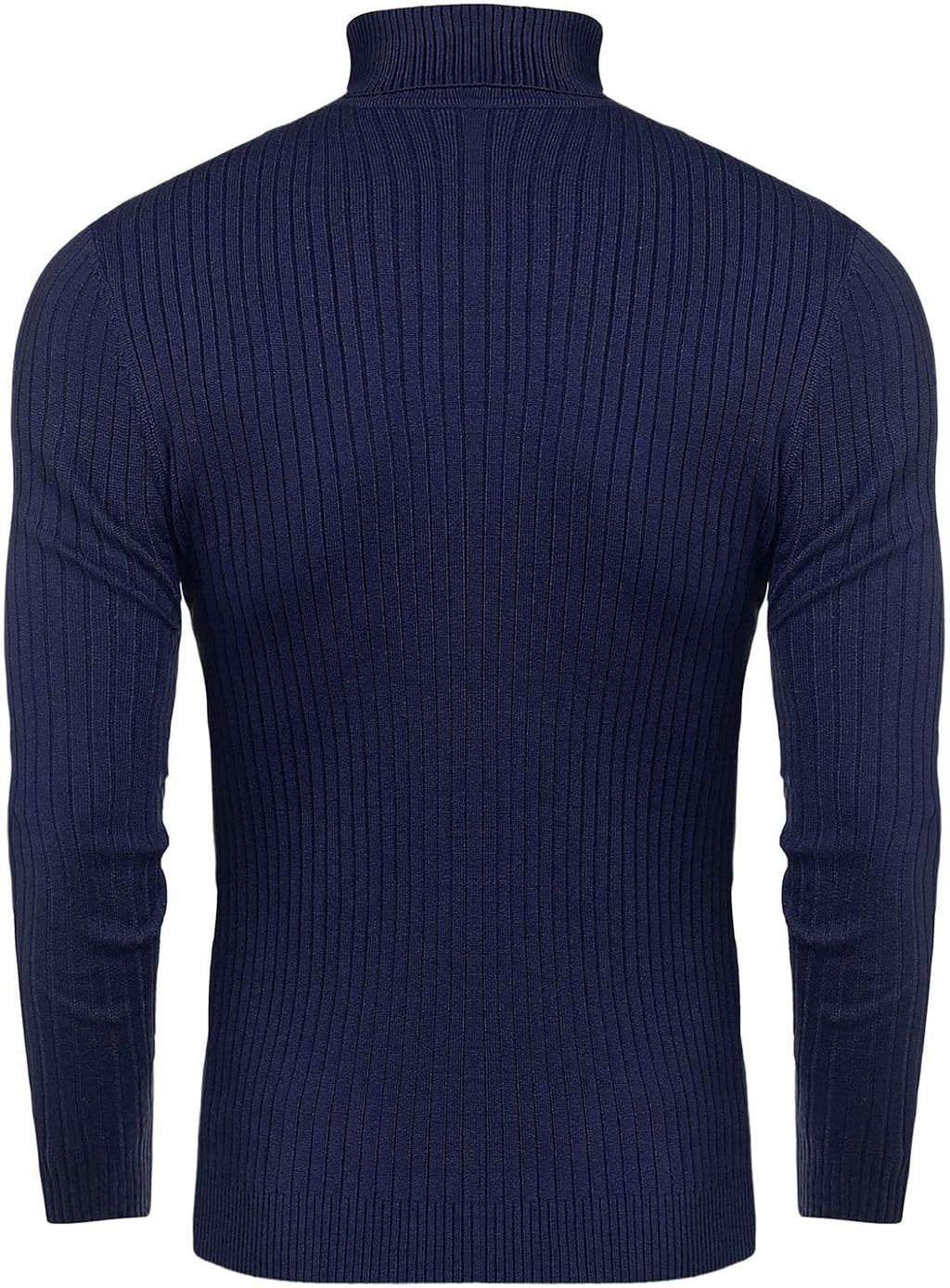 Mens Slim Fit Turtleneck Sweater Cable Knit Thermal Pullover Sweater