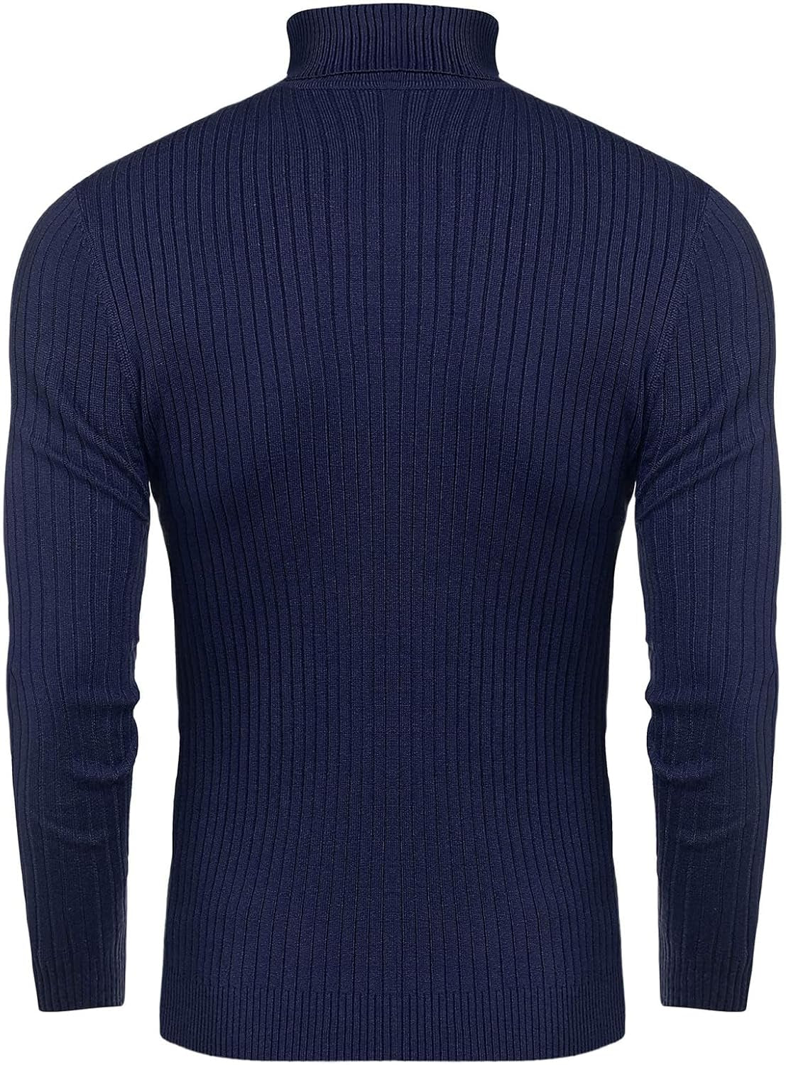 Mens Slim Fit Turtleneck Sweater Cable Knit Thermal Pullover Sweater