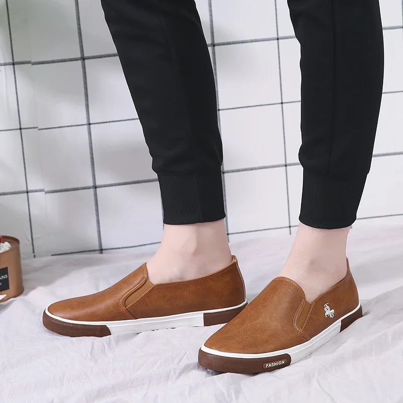 2021 Newest Genuine Leather Casual Shoes Men Comfortable Mens Loafers Luxury Flats Sneakers Men Slip on Lazy Driving Men Shoes