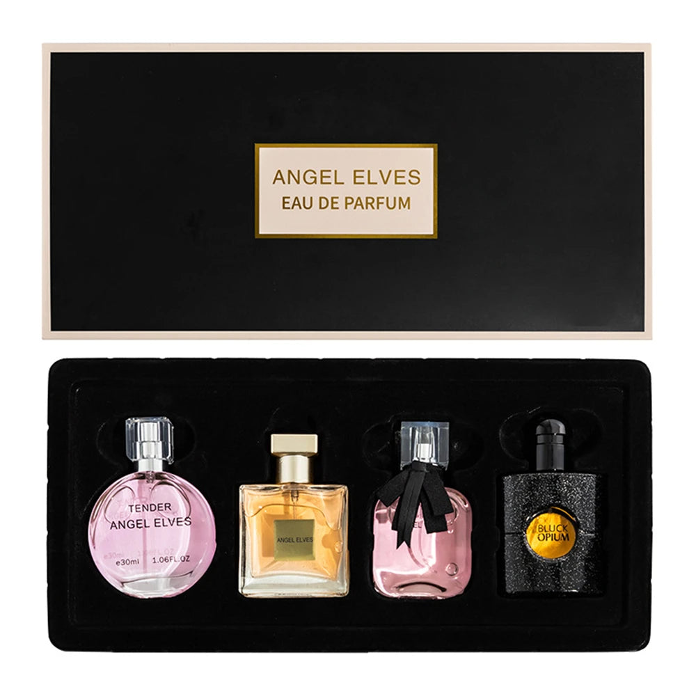 High Quality Perfume Women 120Ml Perfumes Feminino Gift Box 4Pcs Set Parfum Femme Lasting Fragrance Floral Fruity Scent Spray