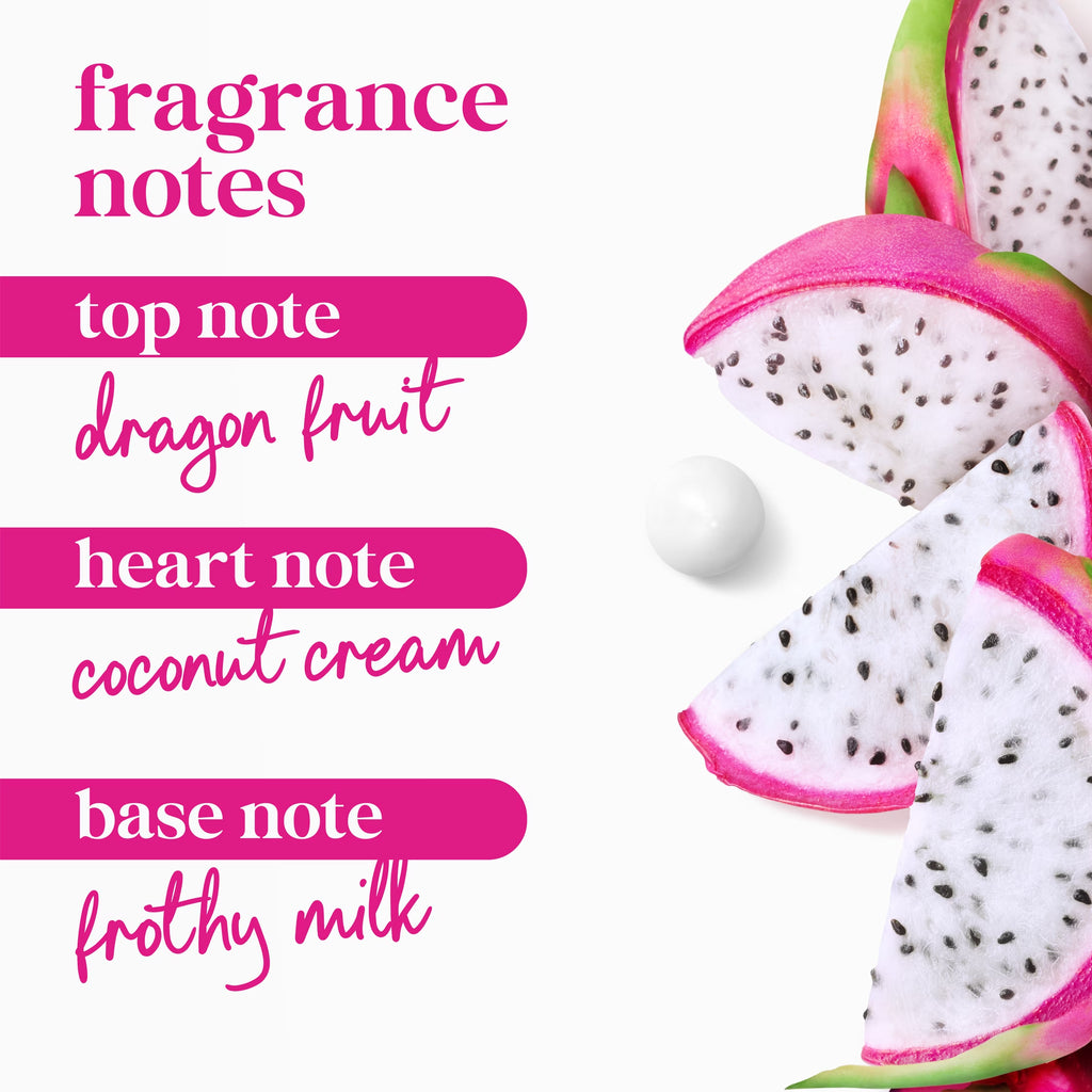 Body Wash for 24Hr Lotion-Soft Skin Replenish Dragon Fruit and Coconut Cream Moisturizing Skin Cleanser with No Sulfates No Parabens, 20 Fl Oz