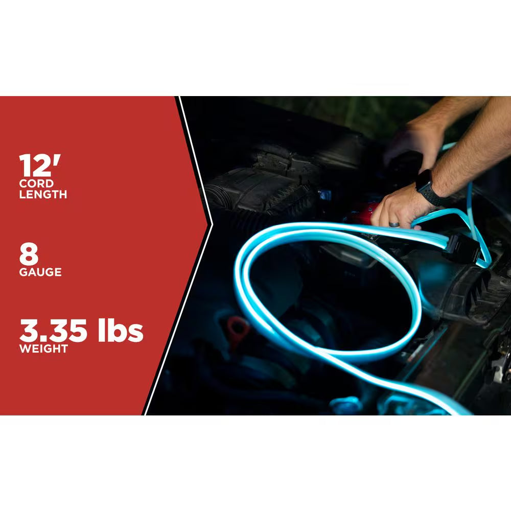 12 Ft. 8-Gauge 145 Amp Blue Cables