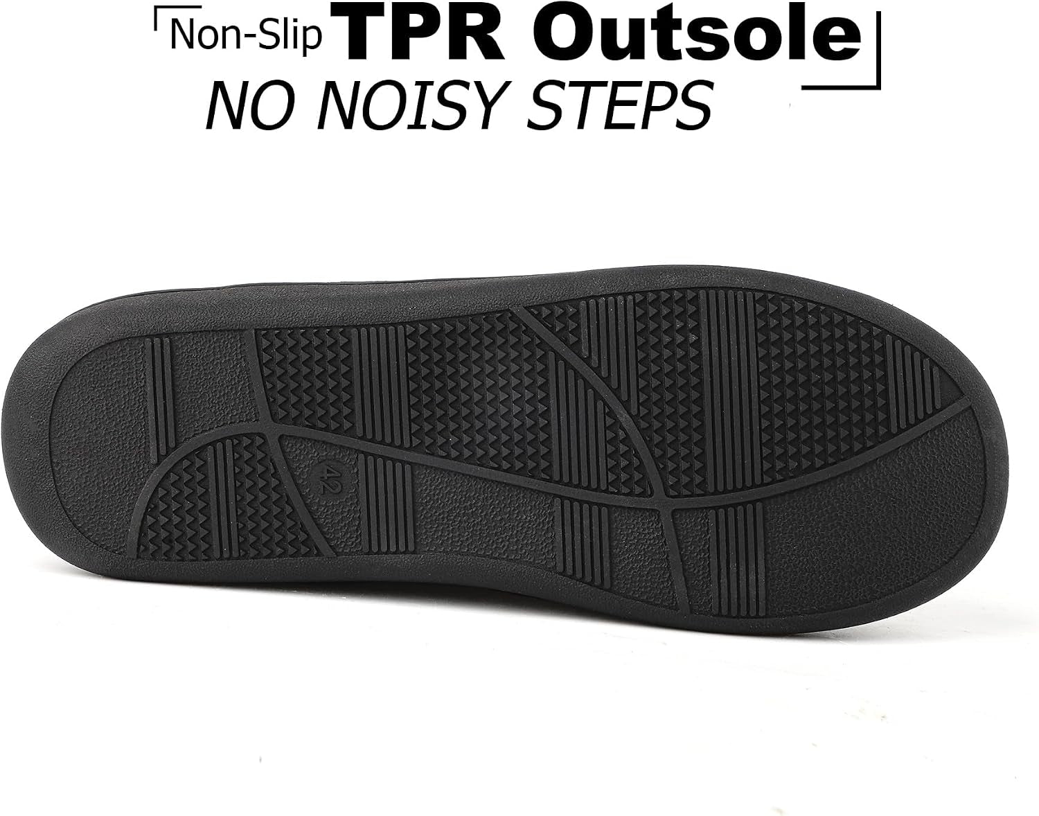 Men'S Furry Slippers Memory Foam House Shoes US 8-14/EU 41-47 | Warm Soft Fleece Lining, Cushioned Memory Foam, Non-Slip, Machine Washable, Slip-On Slippers for Indoor Outdoor Travel Use