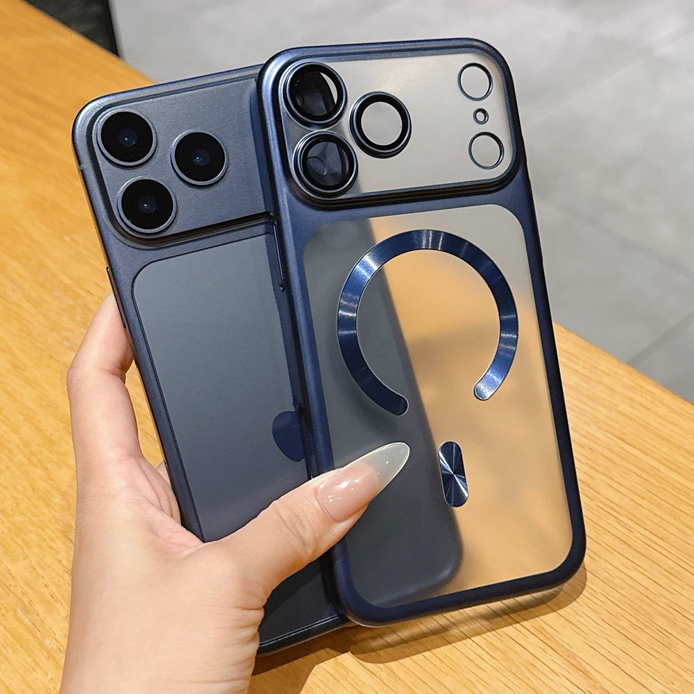 Luxury Matte Translucent Magnetic Phone Case for  17 Pro Max 17Pro Air Cases for Magsafe Wireless Charging Protector Cover