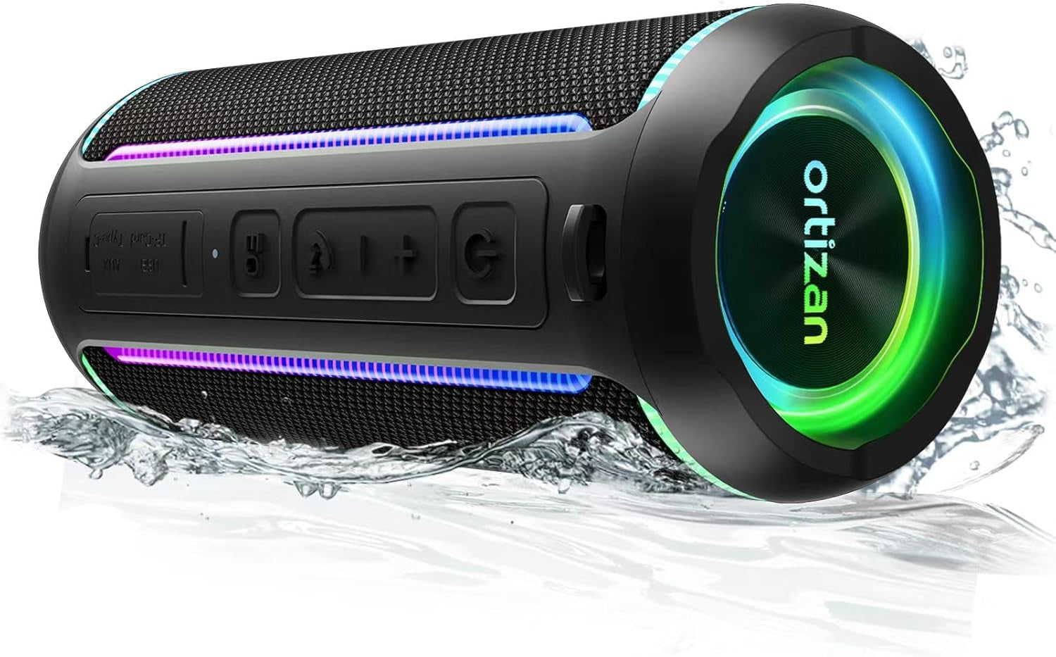 X30 Portable Bluetooth Speaker (3Rd Gen), 40W Loud Bass, Black | IPX7 Waterproof for Pool Parties & Outdoor Adventures, 30-Hour Battery, Beat-Synced LED Lights, Wireless Stereo Pairing