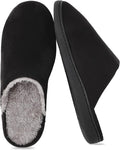 Men'S Furry Slippers Memory Foam House Shoes US 8-14/EU 41-47 | Warm Soft Fleece Lining, Cushioned Memory Foam, Non-Slip, Machine Washable, Slip-On Slippers for Indoor Outdoor Travel Use
