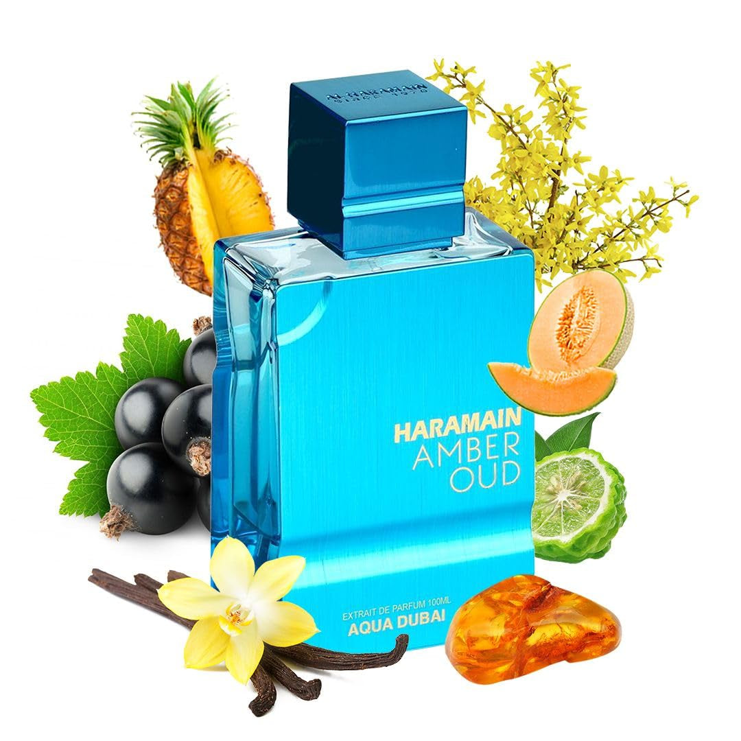 Amber Oud - Aqua Dubai - Oud Cologne for Men - Amber Perfume for Men - Long Lasting Perfume with Bergamot, Vanilla Fragrances - 3.4Oz