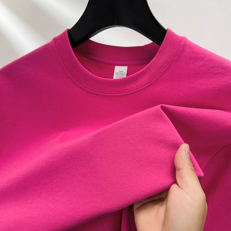 100% Pure Cotton Summer High-End Brand Men'S Short Sleeve round Neck Fashionable Style Half Sleeved Top Breathable T-Shirt