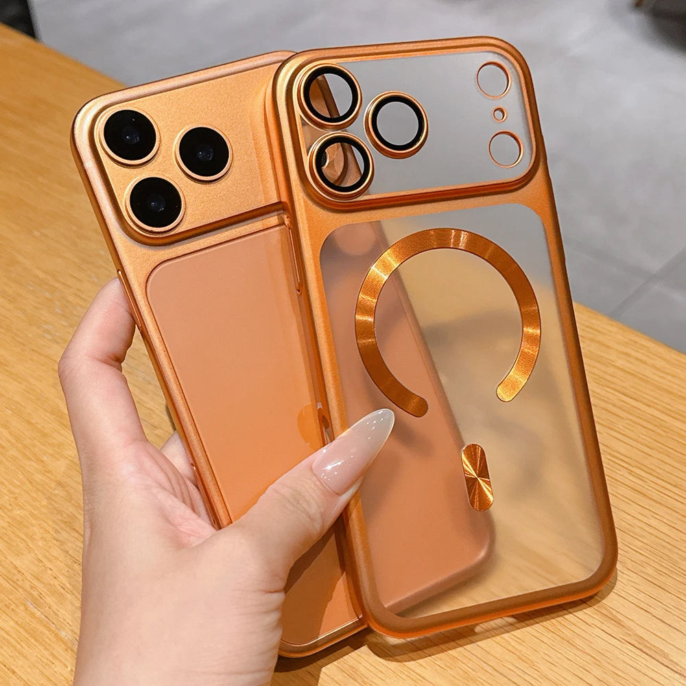 Luxury Matte Translucent Magnetic Phone Case for  17 Pro Max 17Pro Air Cases for Magsafe Wireless Charging Protector Cover