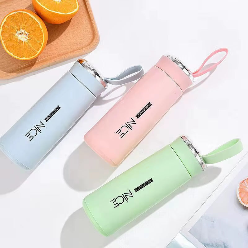 2026 New Nice Glass Liner Creative Water Bottle Simple Department Store Student Bottle Advertising Gift