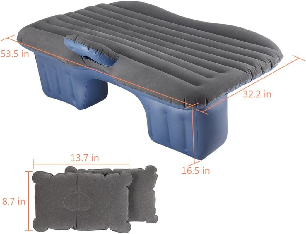 Car Bed,Camping Mattress for Car,Travel Sleeping Bed Inflatable Mattress | Fits Most Car Models,Camping,Travel,Outdoor Necessities,With 2 Pillows,Portable,Lightweight Folded, Easy to Carry,Black