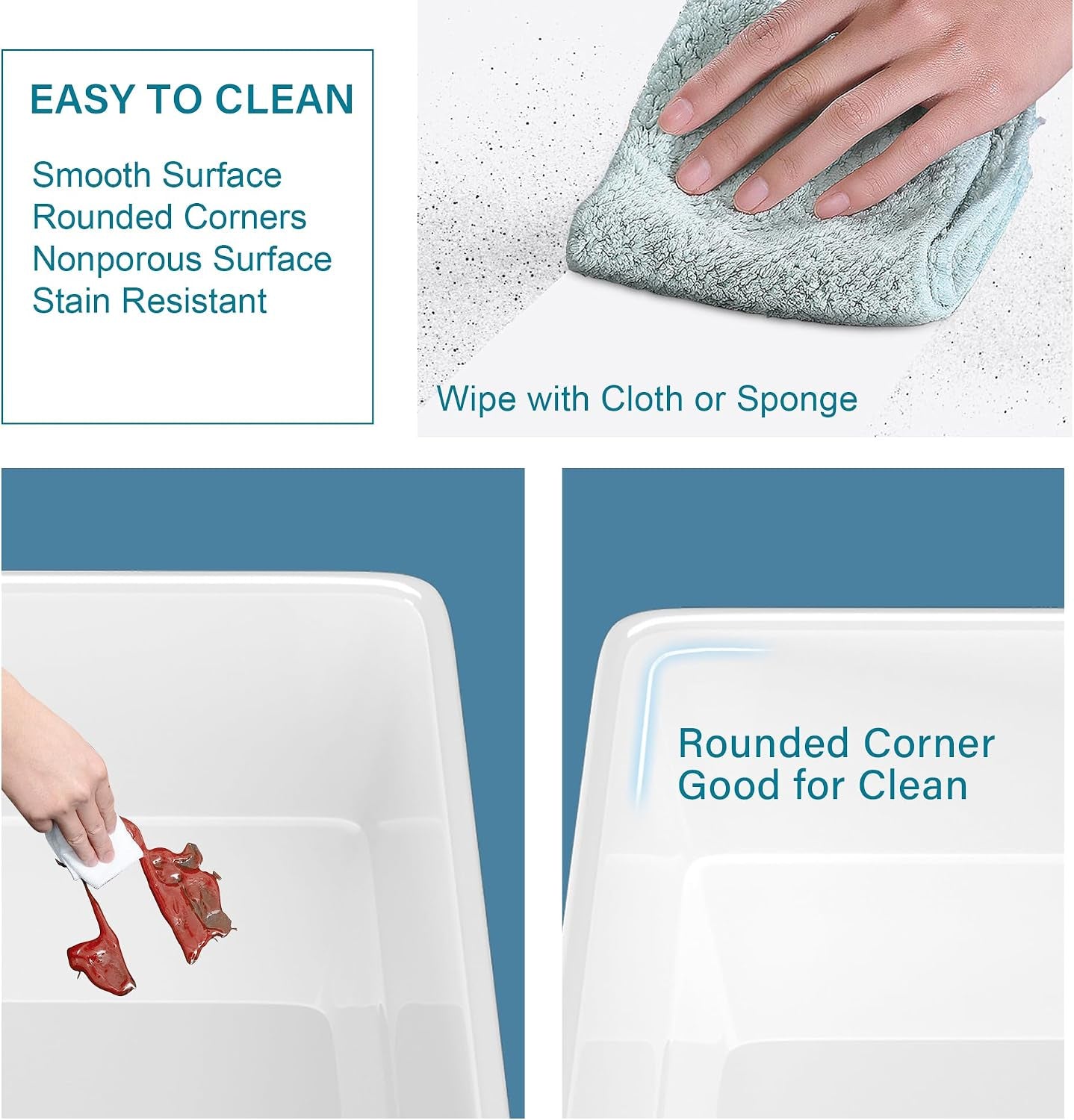 33" X 18" White Farmhouse Sink Double Bowl 50/50 for Kitchen | Fireclay Dual Bowl 50/50, Undermount Farm Style, Easy to Clean, Resistant to Stain,Chipping,Heat & Scratch. Non-Yellowing