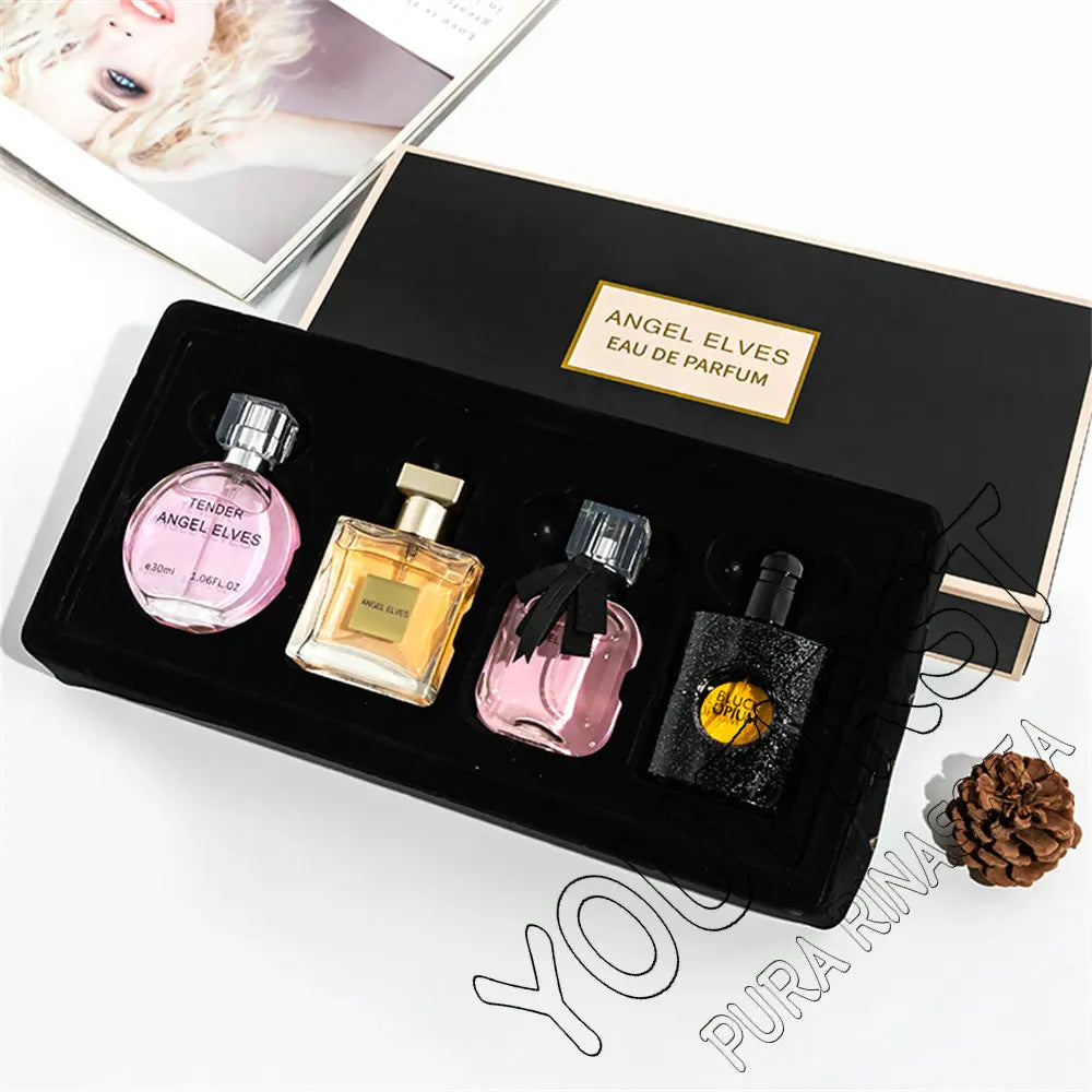 High Quality Perfume Women 120Ml Perfumes Feminino Gift Box 4Pcs Set Parfum Femme Lasting Fragrance Floral Fruity Scent Spray
