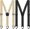 2 Pcs Hidden Suspenders for Men under Clothing Y Back under Clothing 1.5 Inch Wide Adjustable Heavy Duty Suspenders