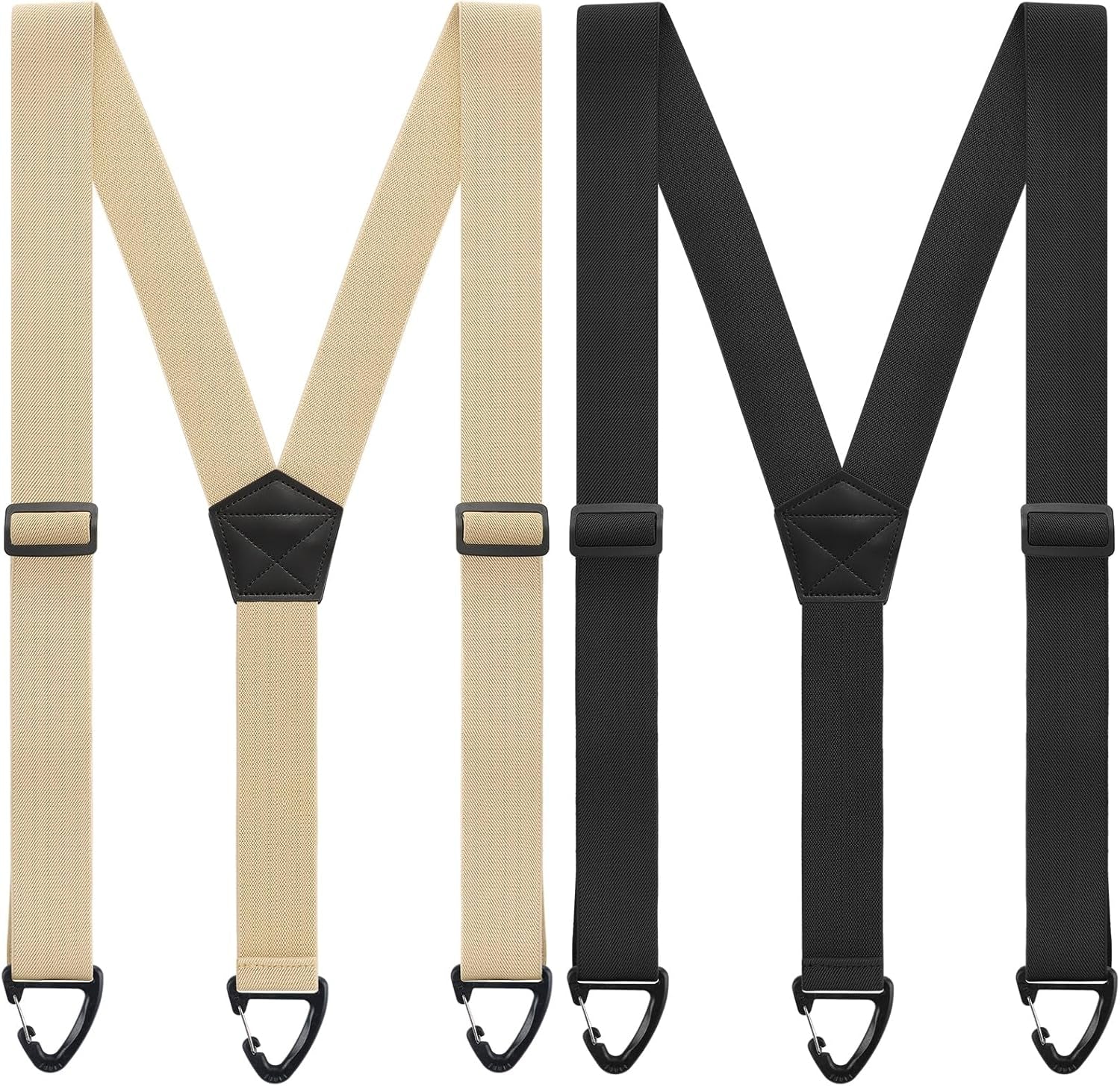 2 Pcs Hidden Suspenders for Men under Clothing Y Back under Clothing 1.5 Inch Wide Adjustable Heavy Duty Suspenders