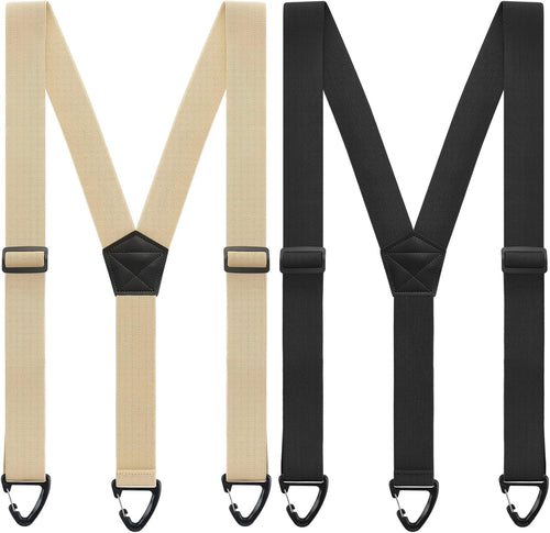 2 Pcs Hidden Suspenders for Men under Clothing Y Back under Clothing 1.5 Inch Wide Adjustable Heavy Duty Suspenders