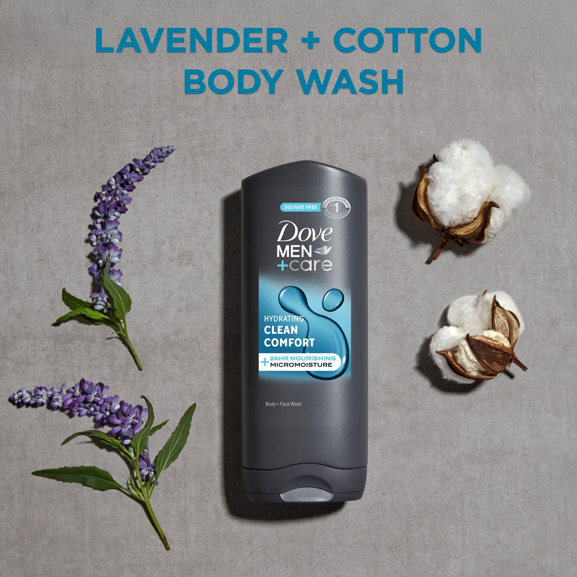 Body and Face Wash Body Wash for Men Hydrating Clean Comfort with 24-Hour Nourishing Micromoisture Technology ,13.5 Fl Oz