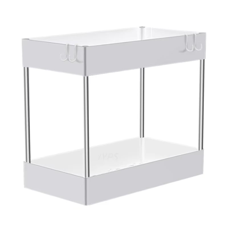 1/2 Pcs under Sink Storage Organizer 2 Tier Drawer Multipurpose Rack Cabinet under Sink Storage Rack Bathroom Kitchen Organizer