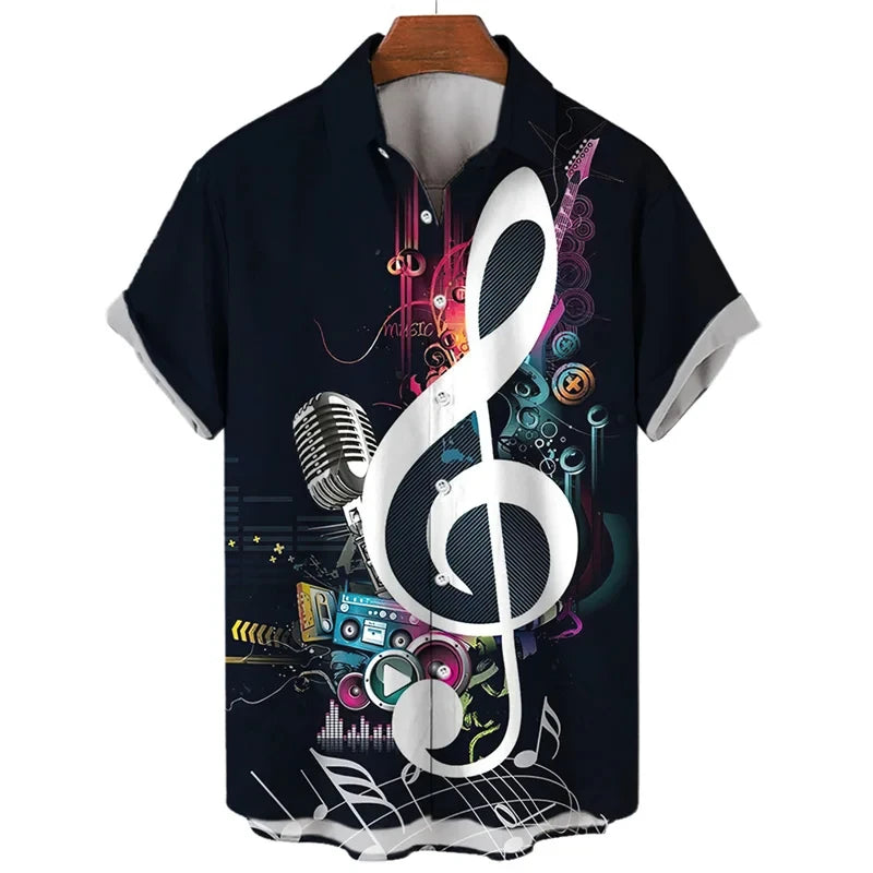 Luxury Baroque Style Shirt for Men Clothing 3D Printed Hawaiian Beach Shirts Short Sleeve Y2K Tops Vintage Lapel Man Clothes