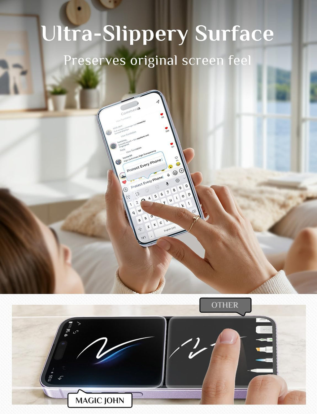 for Iphone 17 Screen Protector Tempered Glass Easy Installation | 2Pack, Auto Dust-Elimination, , Bubble Free, HD Clear, Scratch Resistant, 6.3 Inch