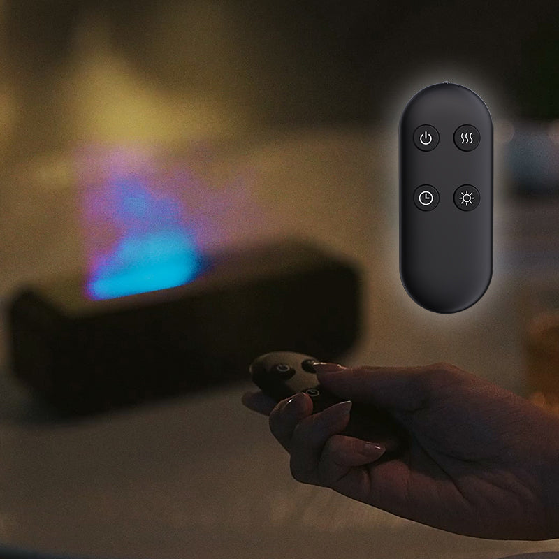 New Flame Dynamic Aroma Diffuser with Remote Control USB Essential Oil Aromatherapy Diffuser with Music-Synced Color-Changing Night