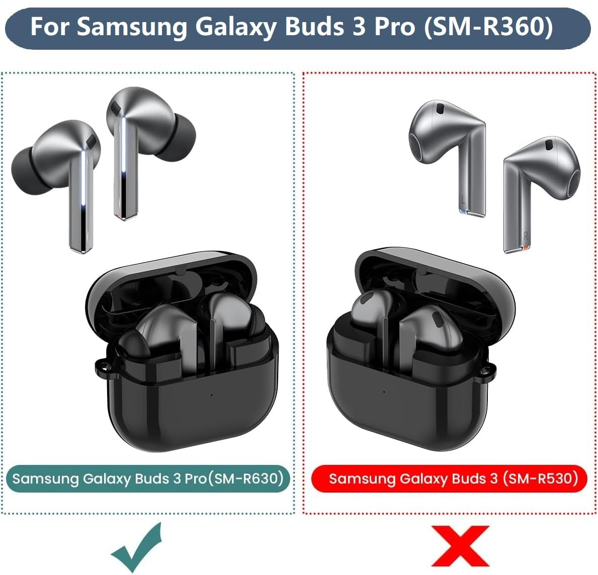 Charging Case Compatible for Samsung Galaxy Buds 3 Pro SM-R630, Replacement Charger Cradle Station Box with Type-C USB Cable for Samsung Galaxy Buds 3 Pro Earbuds